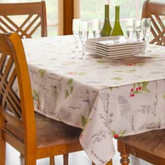 MASEL - Mantel de tela Linette 150x150 Cherry IVORY