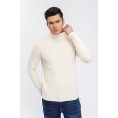 MPROPIA - Sweater Hombre Tejido Algodon Cuello Alto Colores 7211