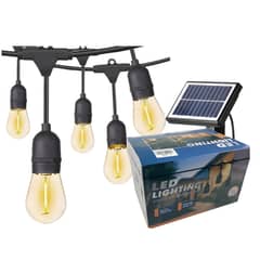 GENERICO - Guirnalda Led 10 Metros Panel Solar Con 10 Ampolletas Led