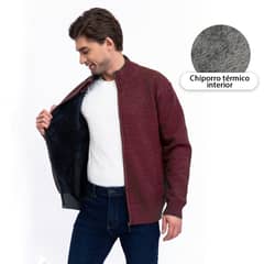 HERIEL - Sweater Chaleco Térmico Forrado Chiporro Mezcla Lana Hombre Cierre