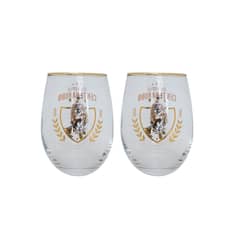 TITANIO - Set 2 Vasos De Vidrio Colo Colo Centenario 550 ml