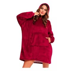 GENERICO - Polerones Felpa Con Capucha Manta Polar Bata Frazada Invierno