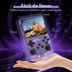 BITART - Consola Portátil R36s Retro 64 Gb De Diversión Asegurada Color Negro