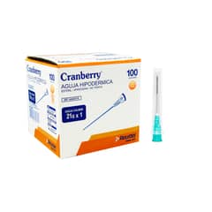 CRANBERRY - Aguja Hipodermica 21g X 1 - Caja 100 Unds