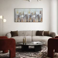 DEKAM DISEÑO - CUADRO FLORES DORADAS 140X70 CMS