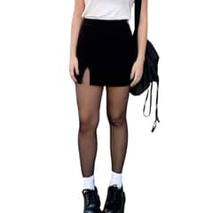 AAYO MODA - Falda Gamuza con Short Incorporado Look Moderno y Nacional