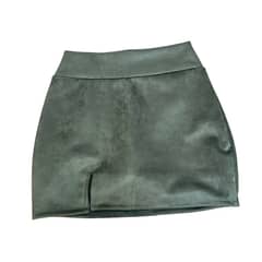 AAYO MODA - Falda Gamuza con Short Incorporado Look Moderno y Nacional