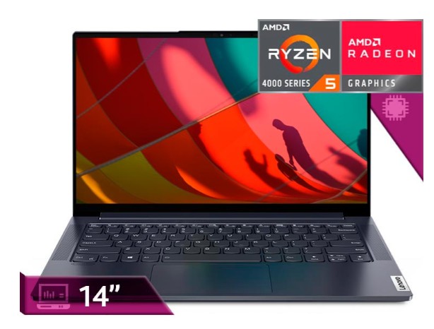 NOTEBOOK YOGA SLIM 7 RYZEN 5-4500U 8GB RAM 256GB SSD REACONDICIONADO + FUNDA IMPERMEABLE
