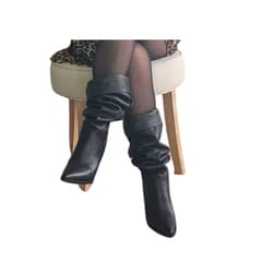 ANNY OUTFITS - Bota cuero Buchona Negra 3 en 1.