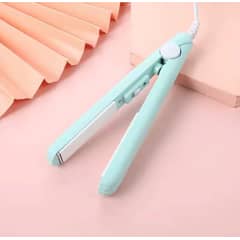 GENERICO - Mini Plancha de Pelo Portátil Colores Pastel Ideal para Viaje