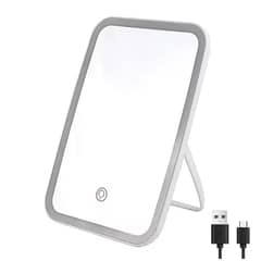 GENERICO - Espejo de Maquillaje con Luz Regulable y Carga USB 3 Tonos de Luz