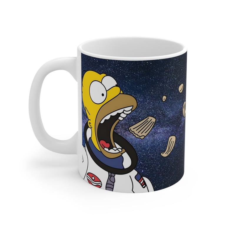 Taza De Cerámica Simpsons Homero En El Espacio Regalo