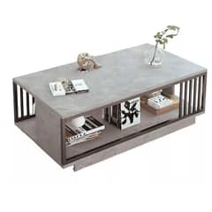 MUNDO MAGIA - Mesa De Centro Para Living Con 2 Niveles 100x50x40 Gris