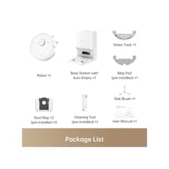 DREAME - D10 Plus Gen 2 Robot Aspiradora Color Blanco 6000PA Succion