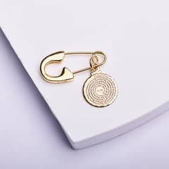 BY LAS CAYETANAS - Ganchito Bebé bañado en Oro 18k medalla Padre Nuestro