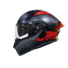 ICH - Casco moto 3120 mixter rj abatible con sun visor certificación dot 3cv