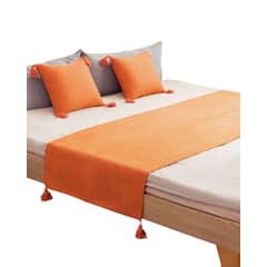 GENERAC - PIECERA MAS 2 FUNDAS CON POMPONES NARANJA