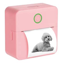 ADETEC - Mini Impresora Rosa Térmica Portátil Bluetooth+1 Rollo