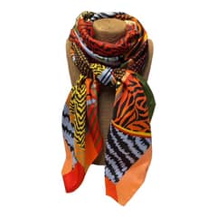 MAXO - Pañuelo de Seda de Sarga Mujer 130X130 AMELIA