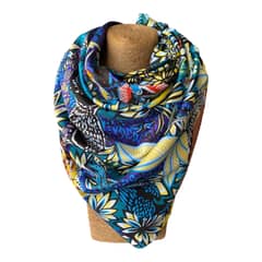 MAXO - Pañuelo de Seda de Sarga Mujer 130X130 CARMEN