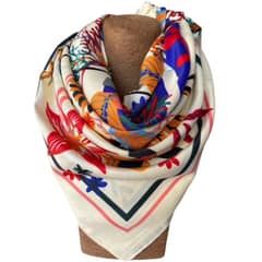 MAXO - Pañuelo de Seda de Sarga Mujer 130X130 MACA