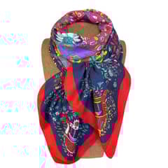 MAXO - Pañuelo de Seda de Sarga Mujer 130X130 MANDI