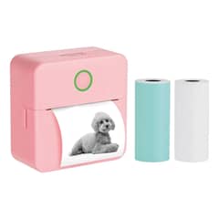 ADETEC - Mini Impresora Térmica Portátil Bluetooth + 2 Rollos