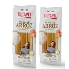 TUCAPEL - Pasta De Arroz Y Huevo Sin Gluten Spaguetti 250 Gr