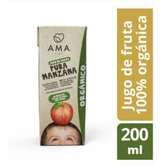 AMA - Jugo De Fruta Manzana Orgánico Certificado Pack X 24