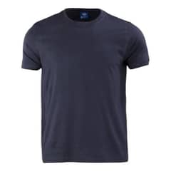 T-WORLD - Polera Cuello Redondo Manga Corta 100% Algodón - Negro