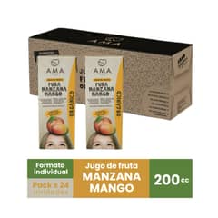 AMA - Jugo De Fruta Mango Manzana Orgánico Certificado X 24