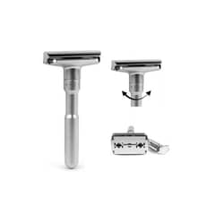 GENERICO - Maxcare® Navajin Razor Maquina De Afeitar Acero Inoxidable + 5 Hojas