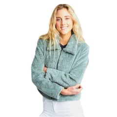 ME QUIERE MUCHO POQUITO NADA - Chaqueta de Invierno Verde Peluda - MQM