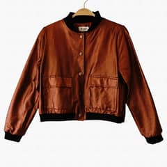 ME QUIERE MUCHO POQUITO NADA - Chaqueta Mujer Bomber Eco Cuero Metálico - Bling - MQM