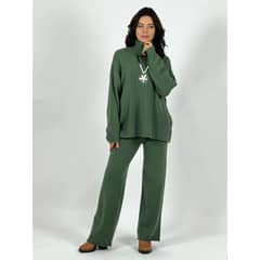 ENIGMATICA BOUTIQUE - Conjunto de Lana Detalle Trenzado - Blanco