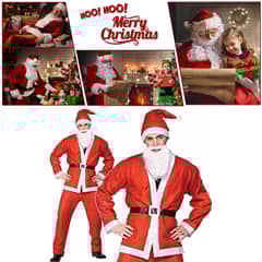 EDWINAYY - Traje Viejo Pascuero Navideño Para Adulto Hombre Papá Noel
