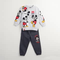 DISNEY - Conjunto Buzo Niño Mickey You Make Me Gris