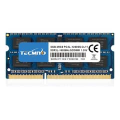 GENERICO - Memoria RAM DDR3L 8GB gamer color azul Tecmiyo Pc3l-12800s