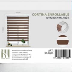 ANGELES DEL HOGAR - CORTINA ROLLER DUO LISA 100CM X 200CM