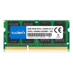 GENERICO - Memoria Ram DDR3L 8 gb color verde 1600 mhz Tecmiyo 2rx8 12800 Sodimm