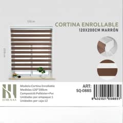 ANGELES DEL HOGAR - CORTINA ROLLER DUO LISA 120CM X 200CM