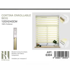 ANGELES DEL HOGAR - CORTINA ROLLER DUO LISA 120CM X 240CM