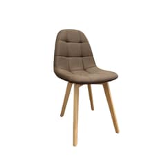 GENERICO - Silla Comedor Capitone Lino - Marrón