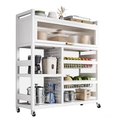 EVERSO - Estante Microondas 4 Niveles Carrito Organizador Rack Cocina