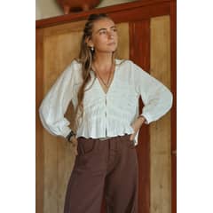 CALEDONIA LABEL - VERACRUZ BLOUSE - BLANCA