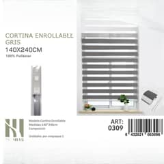 ANGELES DEL HOGAR - CORTINA ROLLER DUO LISA 160CM X 200CM