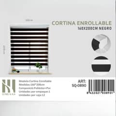 ANGELES DEL HOGAR - CORTINA ROLLER DUO LISA 160CM X 200CM