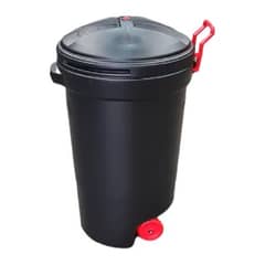 WENCO - Basurero Contenedor Tacho Redondo Con Rueda 125 Litros