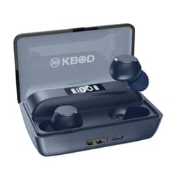 KBOD - Audífonos Bluetooth Tws C20 Con Powerbank En Su Estuche Azul