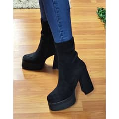 SNOOPY - Botin Mujer Taco Alto con Plataforma en gamuza M380